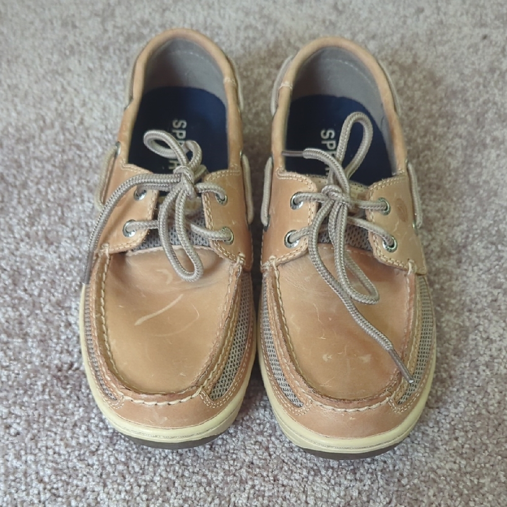 New Sperry Light Brown Boat Shoes